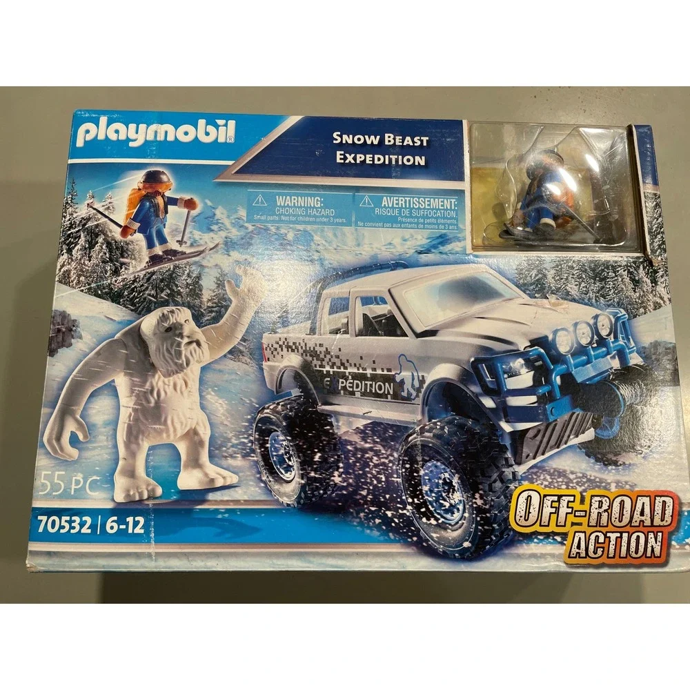 Playmobil Snow Beast Expedition 70532 Off-Road Truck Yeti Figure 55pc Set New